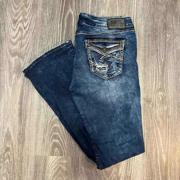 Silver Mid Rise Elyse Bootcut Jeans - Picture 5 of 6